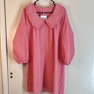 Fashion NWT Red Gingham Woman’s Dress size XL